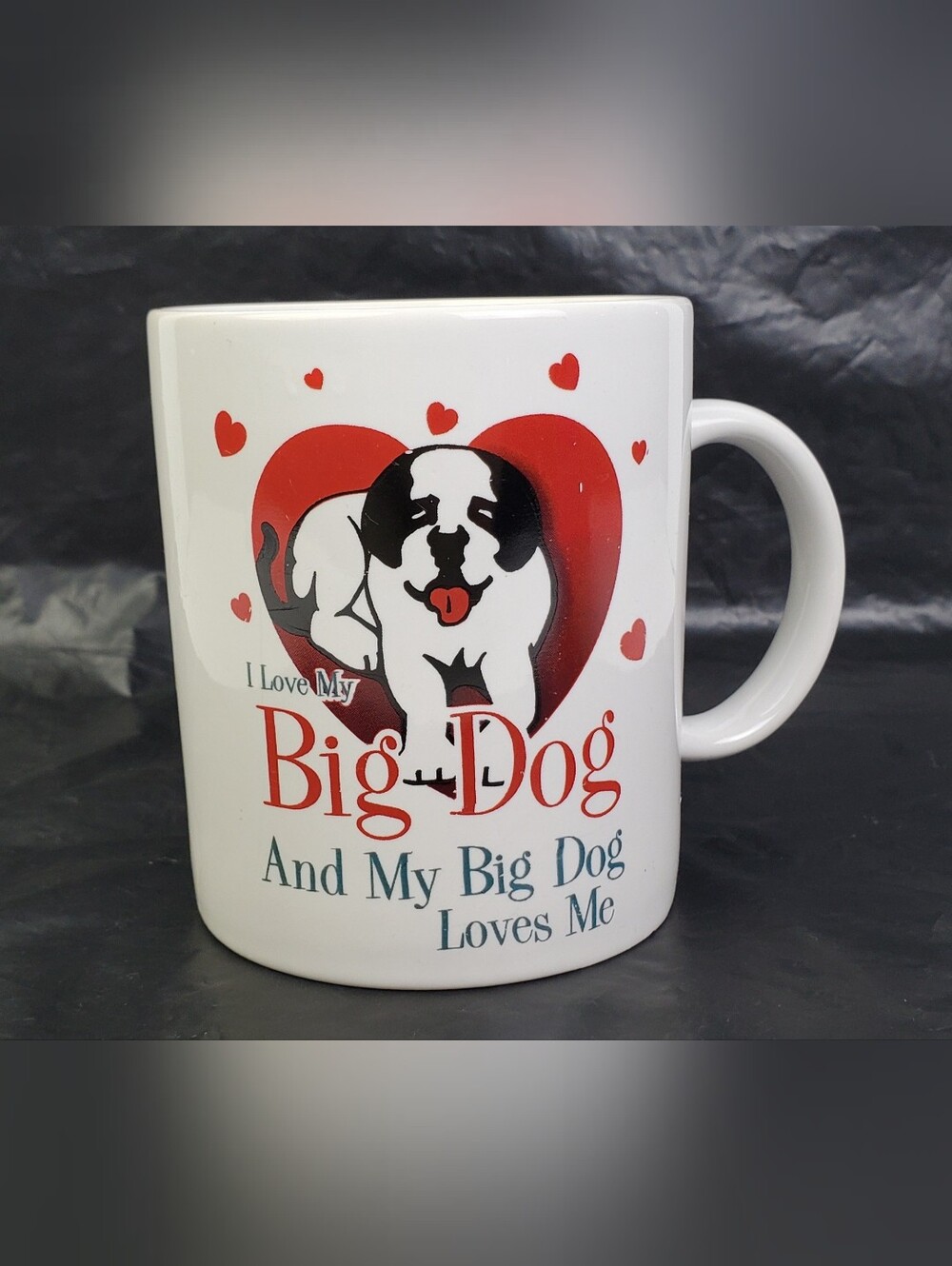 Big Dogs Brand VTG 1998 I Love My Big Dog And He Loves Me Coffee Cup Mug - READ